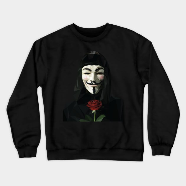 V for Vendetta Crewneck Sweatshirt by Hermanitas Design